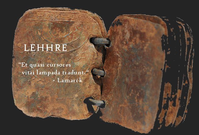 "Et quasi cursores vitai lampada tradunt." -- Lamarck